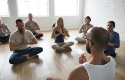 Yoga class concept